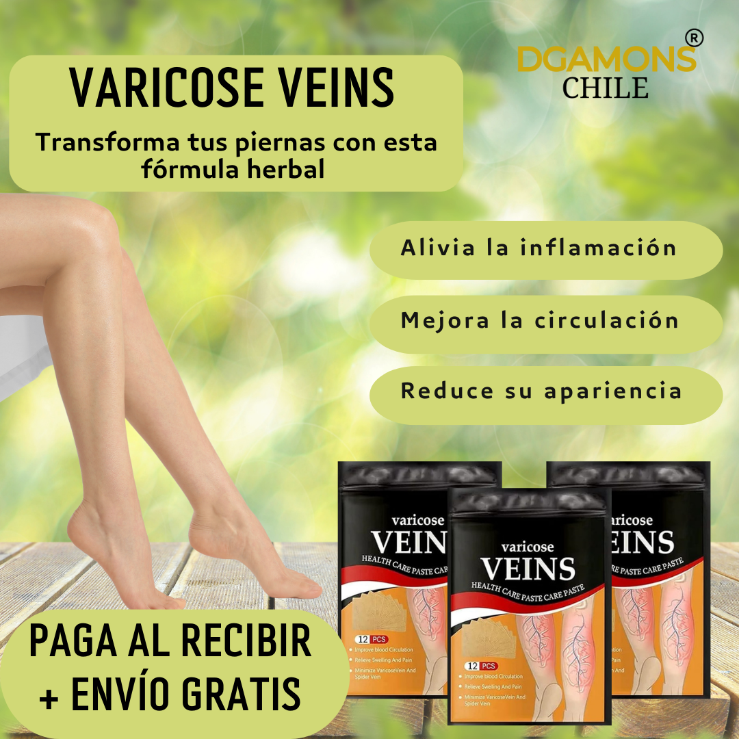 Parches Alivia Varices VEINS™ -  PROMO 72 Parches (6 cajas)